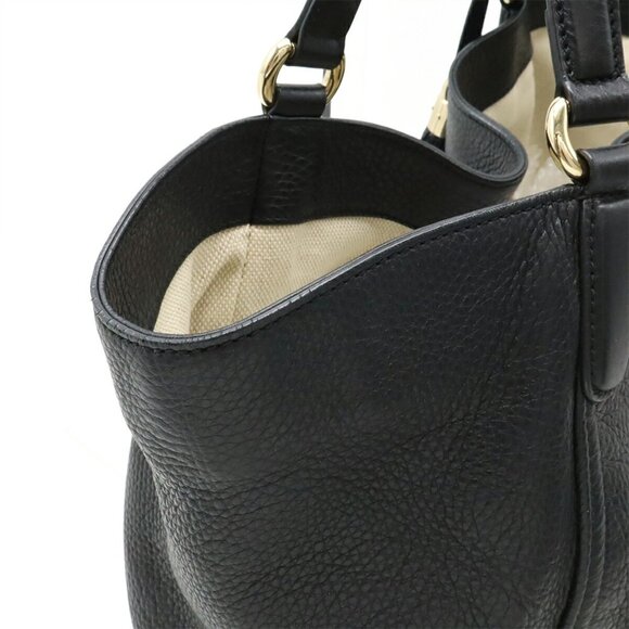 GUCCI Black Leather Shoulder Bag - Picture 7 of 8